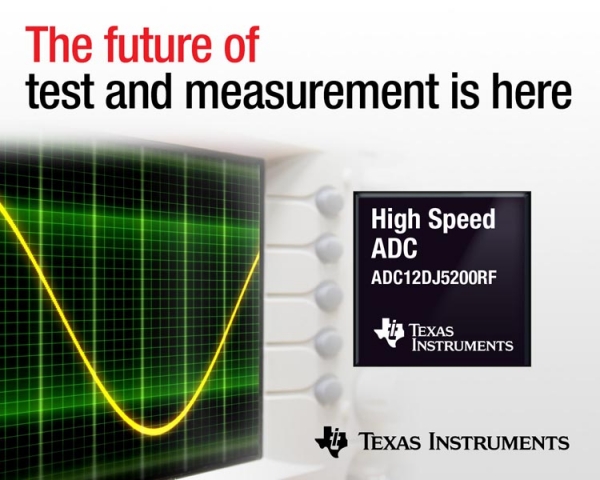 Texas Instruments представила самый быстродействующий в отрасли 12-разрядный АЦП