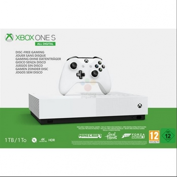 Xbox One All Digital - Релиз консоли без дисковода будет в мае